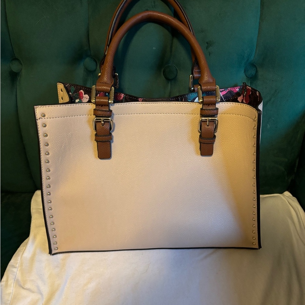 Calvin Klein Cream and Brown Tote Bag - Picture 2 of 4